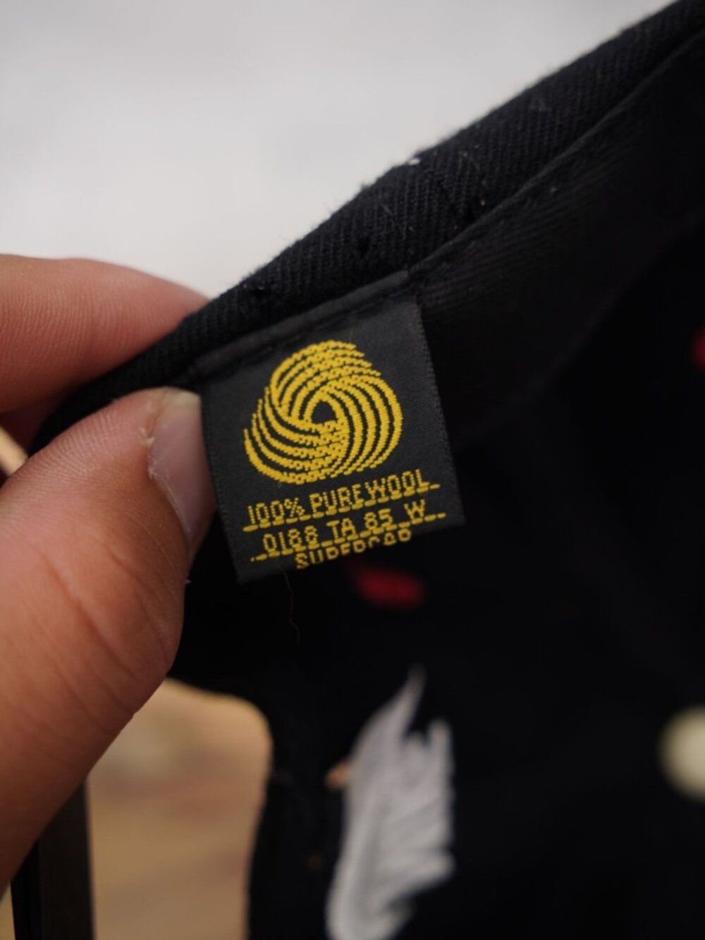 VTG Nike Air Jordan Wool Black Red Snapback Cap Jumpman Embroidered Signature - Picture 9 of 15